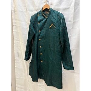 Traditional Indian Ethnic Wear Zari for Men Size 42 Green